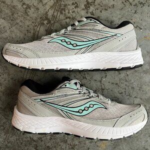 Saucony Cohesion 13 Running Shoes Grey Turquoise Mint Women’s 9